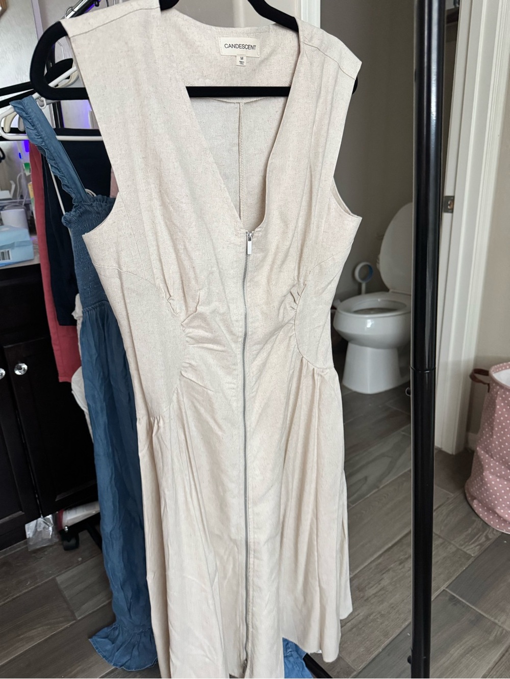 Candescence Cream Zip-Front Women's Dress